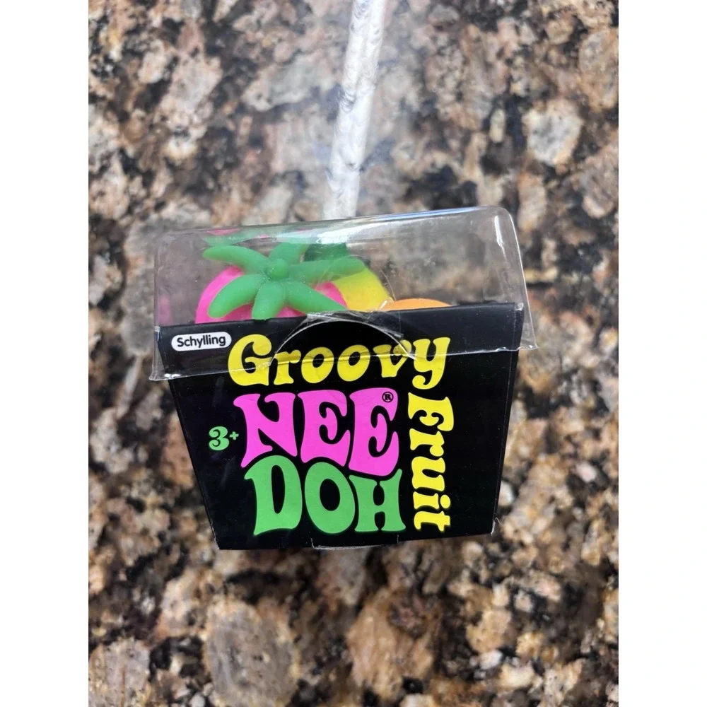 Needoh Groovy Fruit Authentic Squishy Nee Doh New